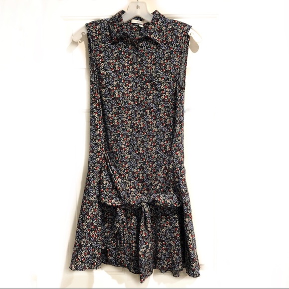 10 Crosby Derek Lam Dresses & Skirts - 10 Crosby Derek Lam Floral Sleeveless Shirt Dress